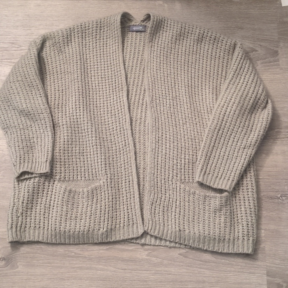 Figwood Tan Mohair Blend Open Cardigan Size O/S